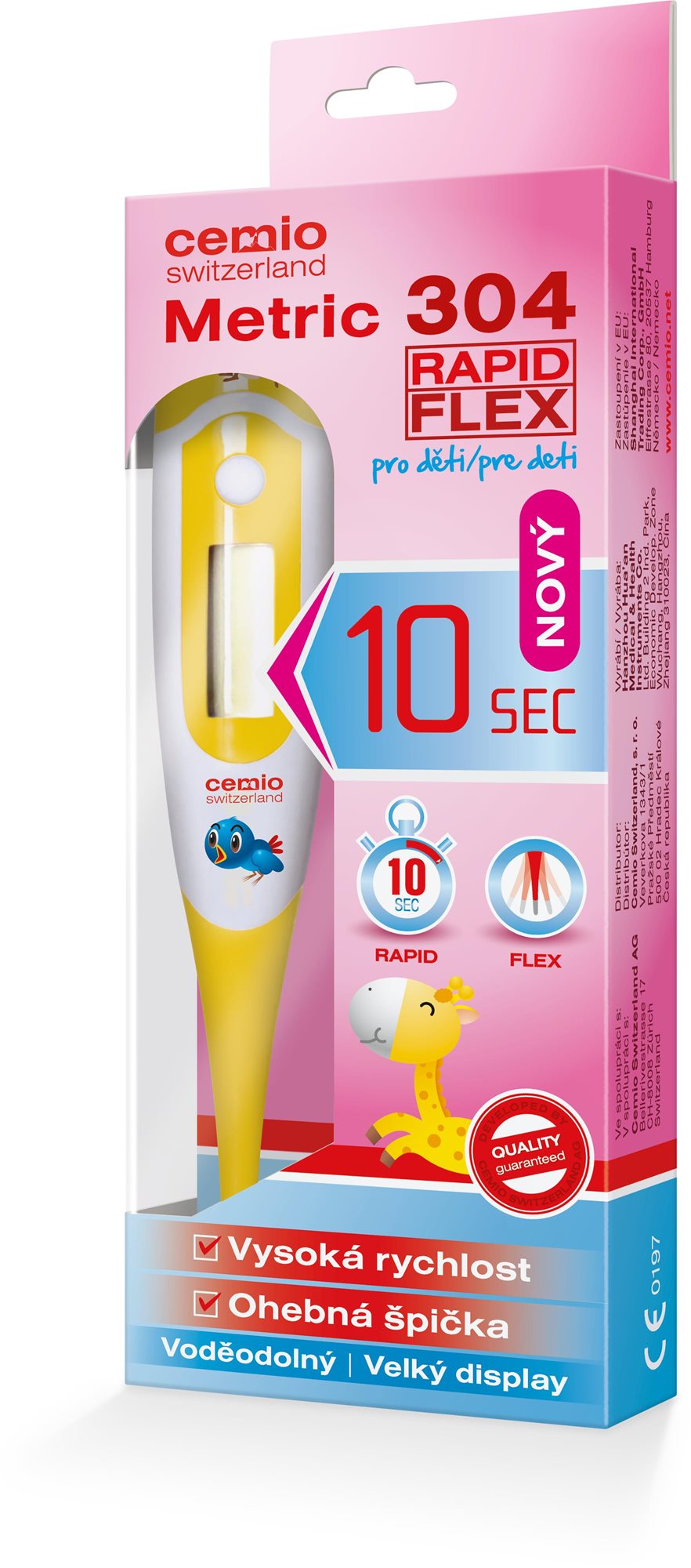 Cemio Metric 304 digitálny teplomer Rapid Flex pre deti Digitálny...