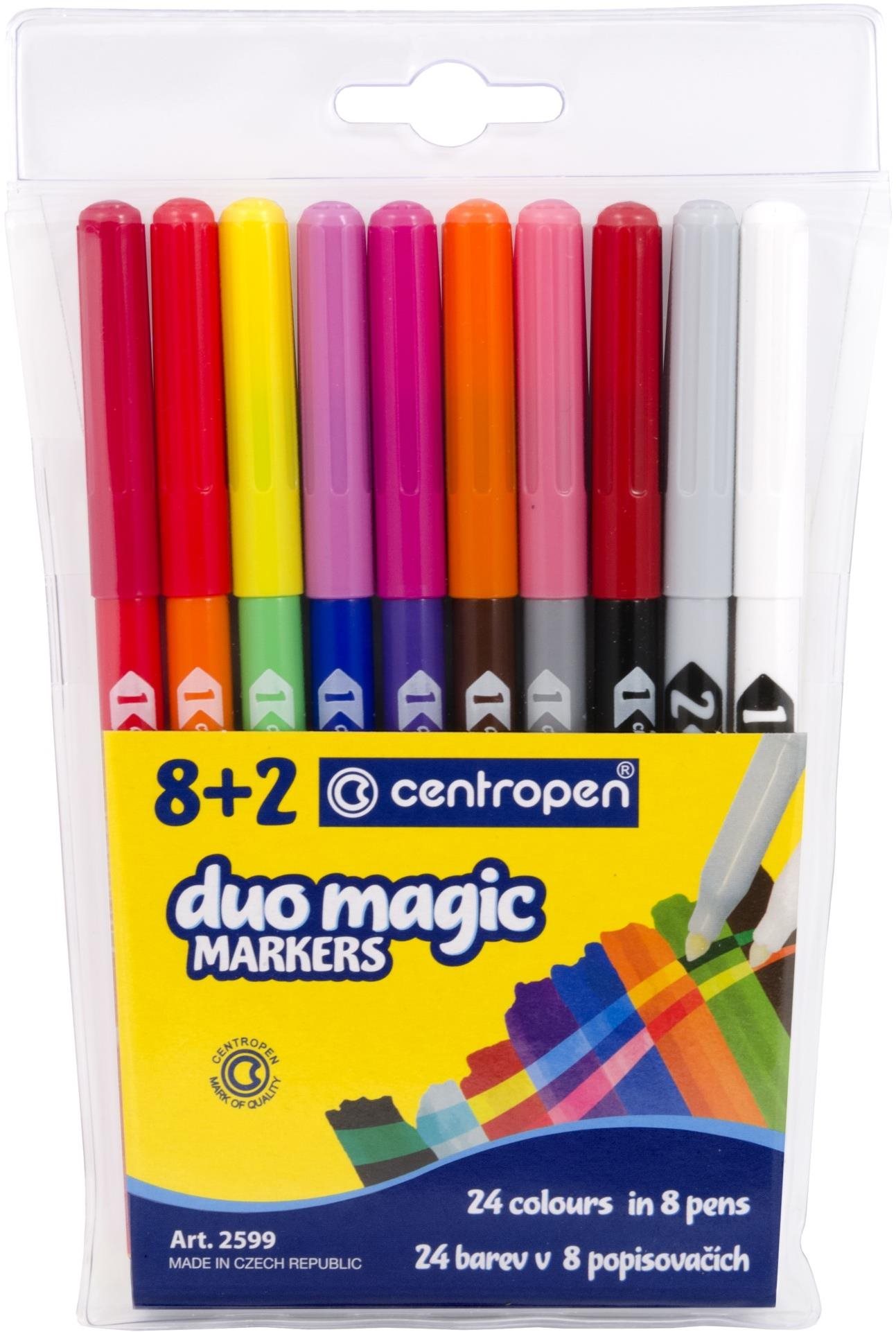 10 darabos Duomagic készlet 2x újraszínezhető filc 2599 Filctoll