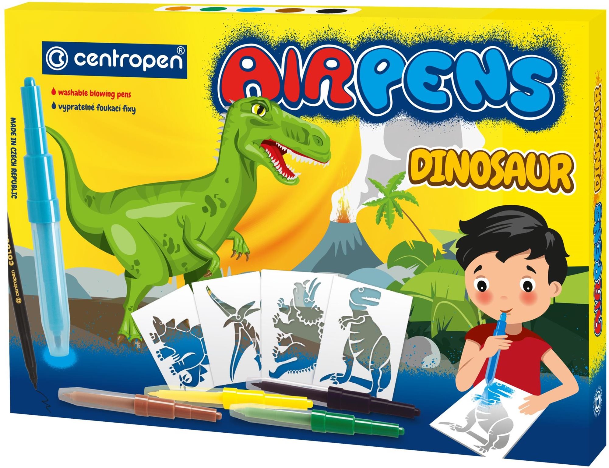 CENTROPEN Air Pens 1 500, fúkacie, dinosaurus Fixky