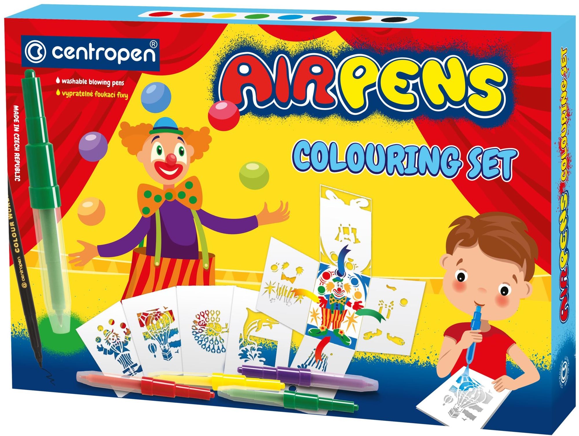 CENTROPEN Air Pens 1 500, fúkacie, darčekový set Fixky