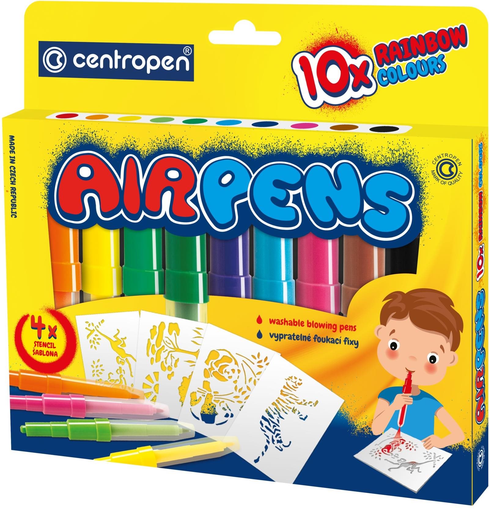 Centropen fúkacie fixky Air Pens 1500 Rainbow 10 ks Fixky