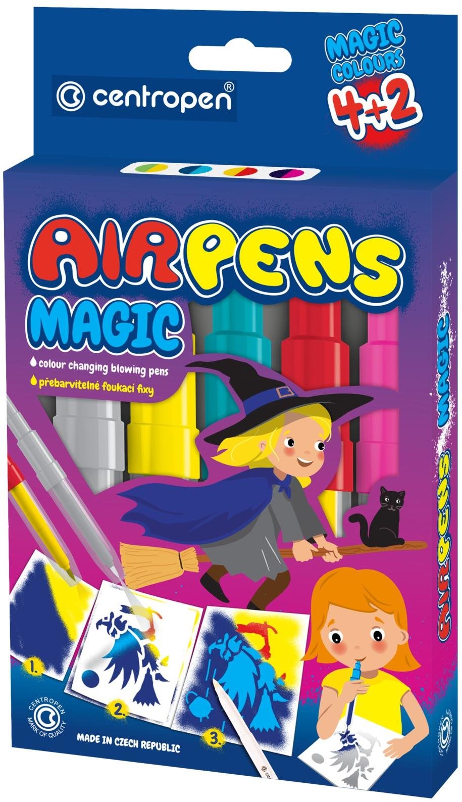 CENTROPEN Air Pens 1549, ausblasbar, magisch, Packung mit 6 Stück...