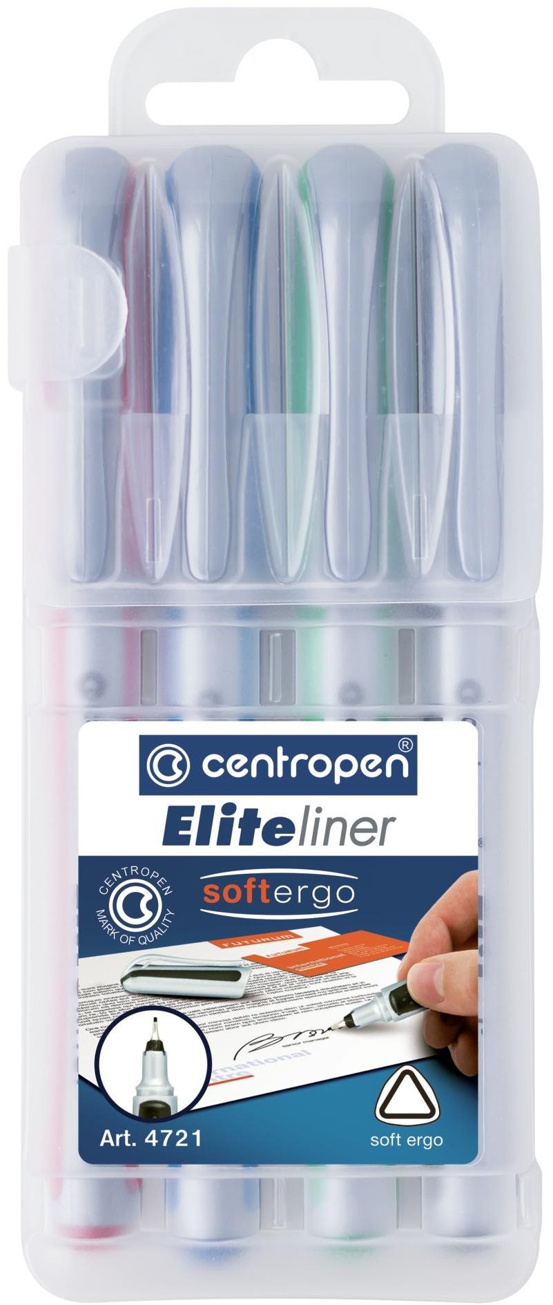 Centropen 4721 ELITE Liner, 4 db Tűfilc készlet