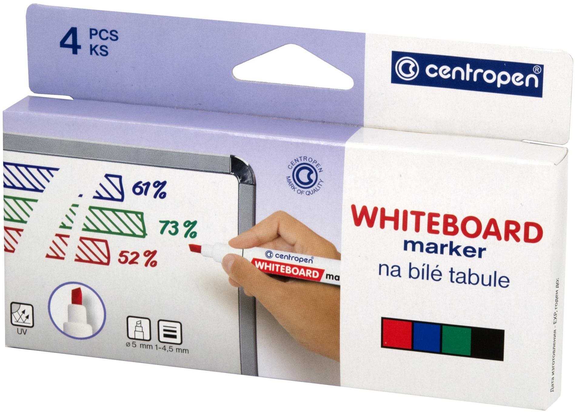 CENTROPEN 8569 - táblafilc, 4db Marker