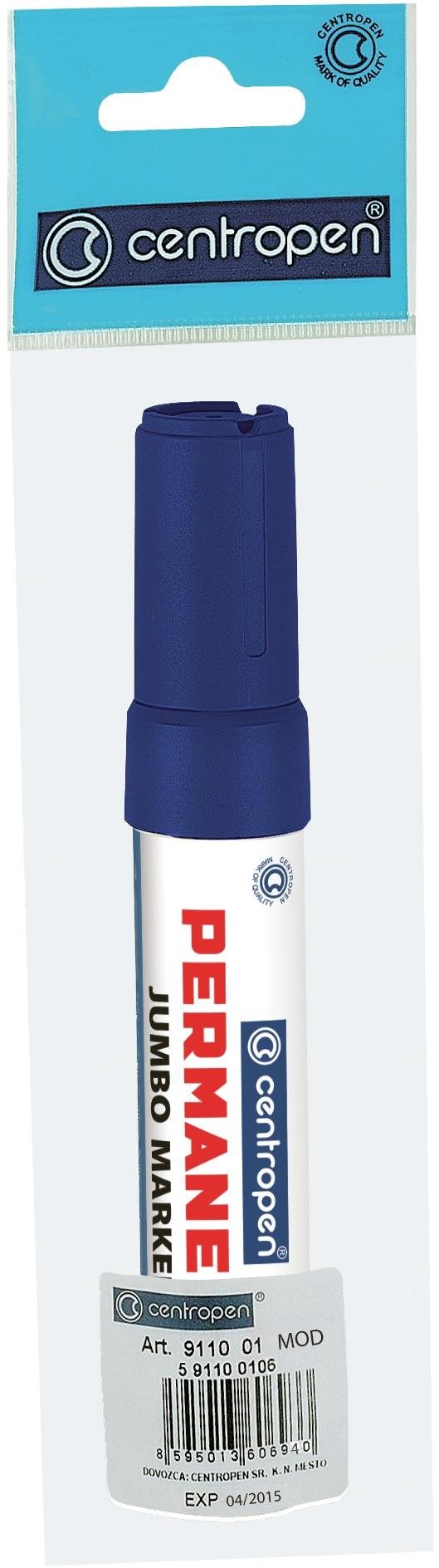CENTROPEN značkovač permanent 9110 modrý 2 – 10 mm Popisovač