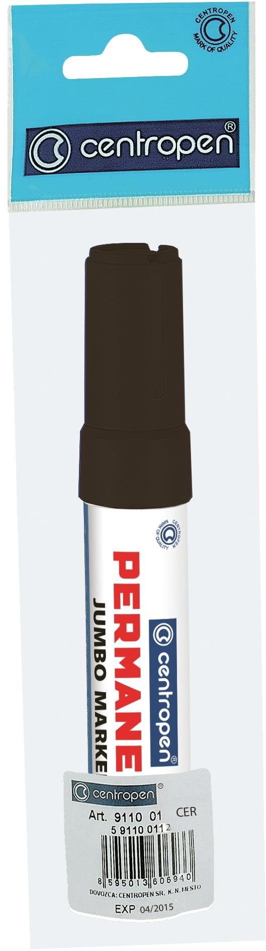 CENTROPEN značkovač permanent 9110 čierny 2 – 10 mm Popisovač