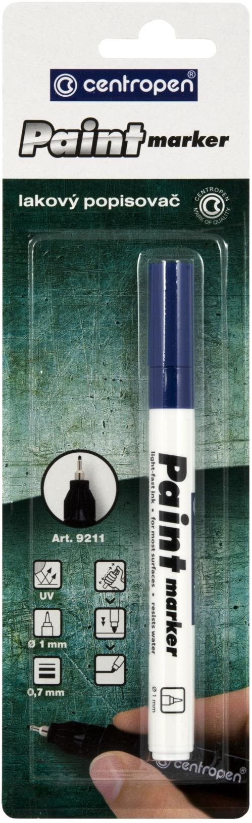 CENTROPEN 9211 - lakk, 0,7mm, kék Marker