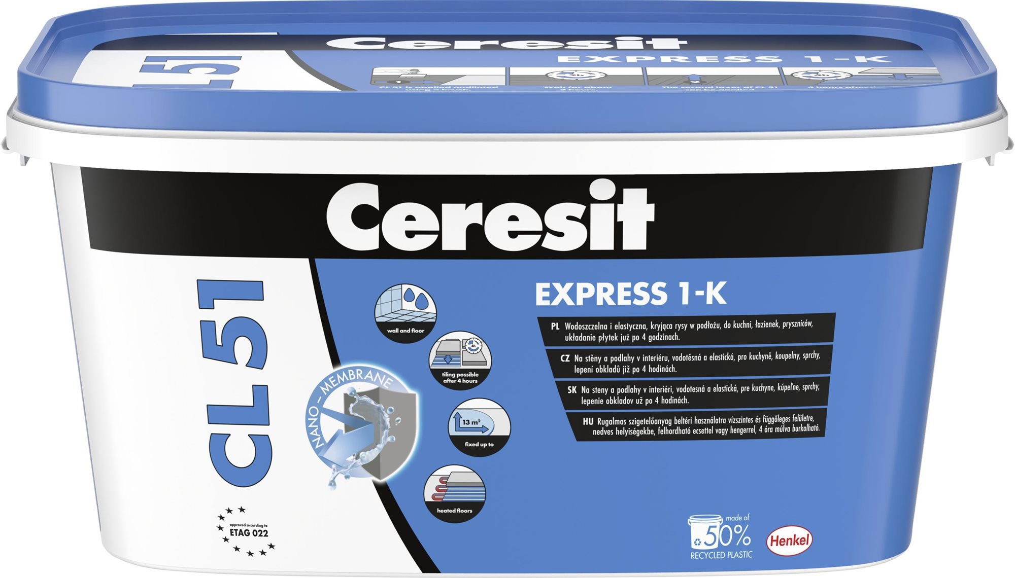 Ceresit Hydroizolácia CL 51 Express 1-K, 15 kg Izolačná hmota