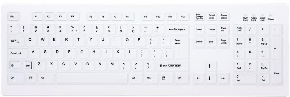 CHERRY AK-C8100F-FU1-W/US blanc Sanitizable Clavier
