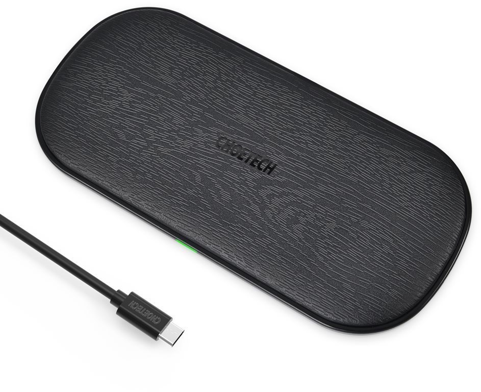ChoeTech 5-Coils Dual Wireless Fast Charger Pad 10W Black Wireless...