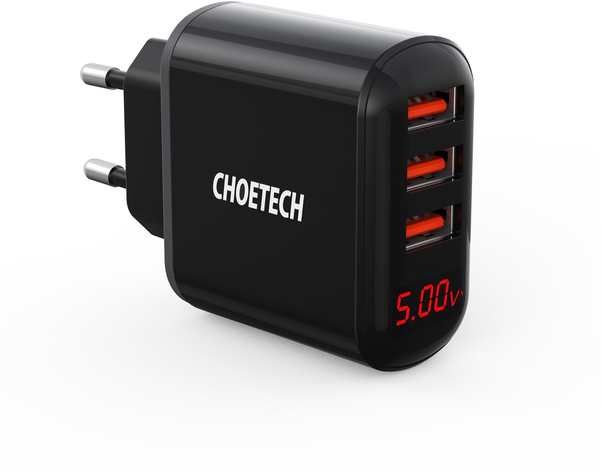 Choetech 5V/3.4A 3 USB-A Digital Wall Charger AC Adapter
