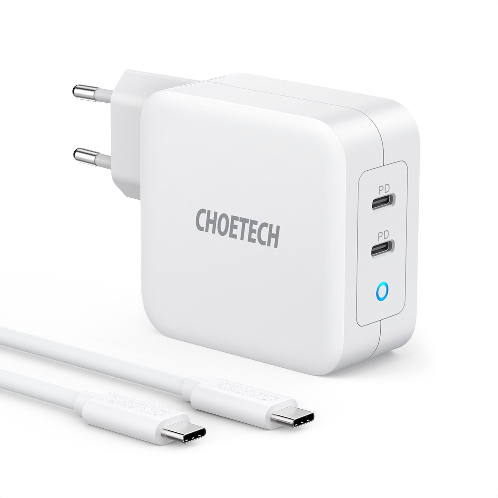 Choetech PD 100 W GaN dual USB-C Charger with CC cable Nabíjačka do...