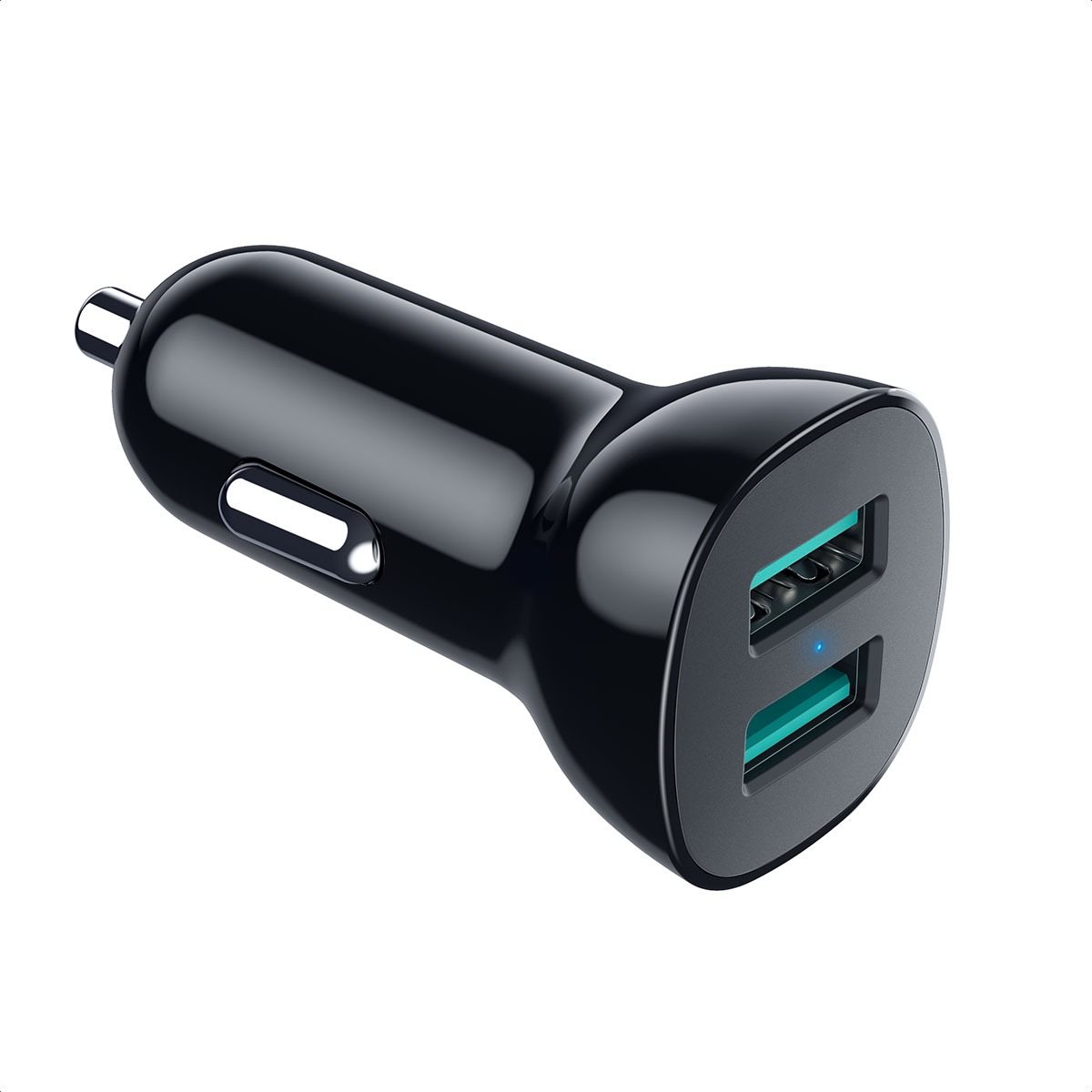 ChoeTech Quick 2x QC3.0 USB-A Car Charger Black Car Charger