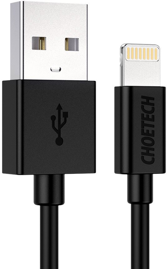 ChoeTech MFI Certified USB-A to Lightning 1.8m Cable Black Adatkábel