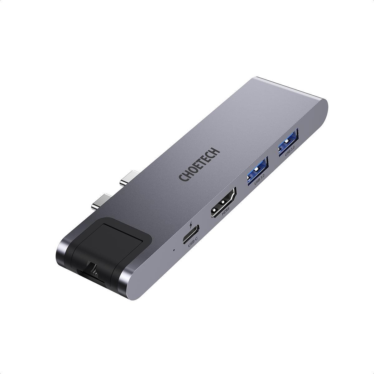 Adaptateur multiport USB-C 7-en-1 Choetech Station d'accueil