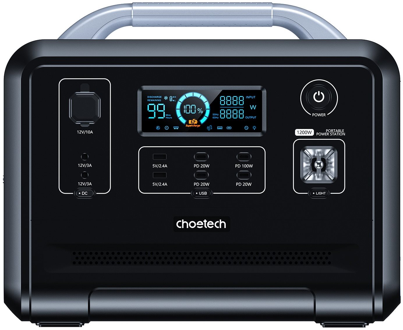 Choetech 1200W / 300.000mAh Portable Power Station Ladestation