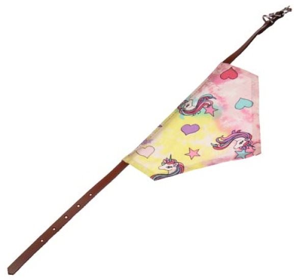 COBBYS PET Obojok z pravej kože so šatkou 10 mm / 50 cm VZOR – 5...