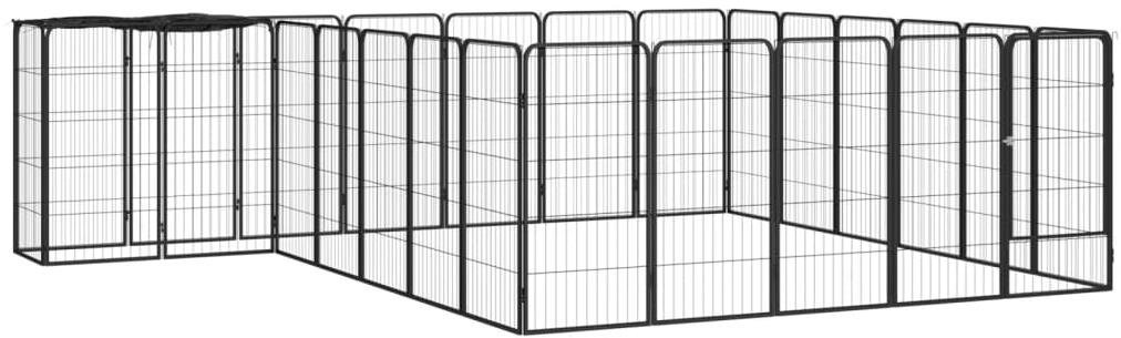Shumee Ohrádka pre psov 26 panelov 100 × 50 cm čierna Ohrádka pre psa