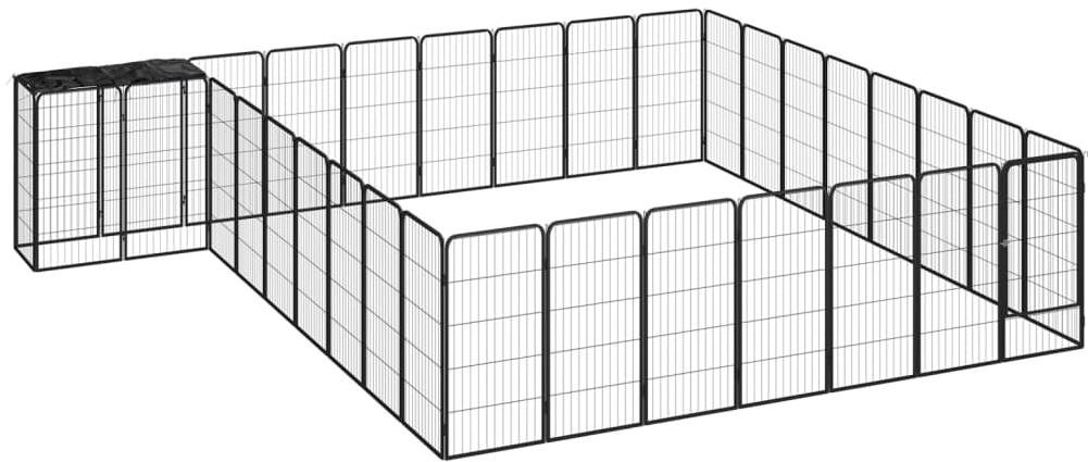 Shumee Ohrádka pre psov 34 panelov 100 × 50 cm čierna Ohrádka pre psa