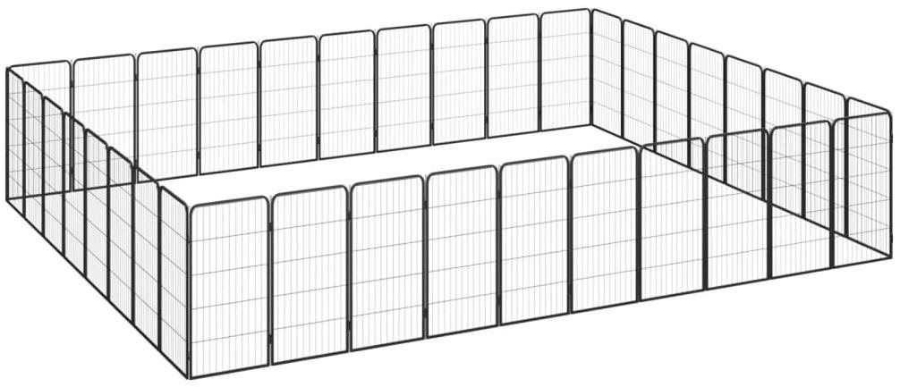Shumee Ohrádka pre psov 36 panelov 100 × 50 cm čierna Ohrádka pre psa
