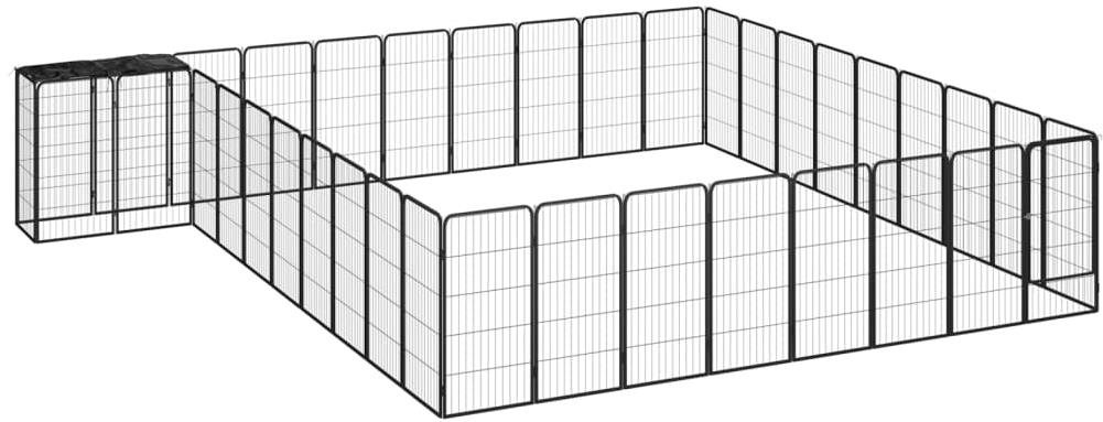 Shumee Ohrádka pre psov 38 panelov 100 × 50 cm čierna Ohrádka pre psa