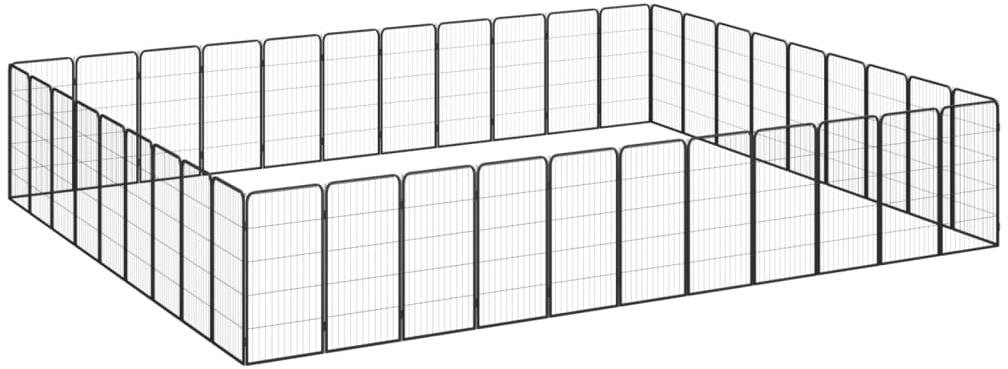 Shumee Ohrádka pre psov 40 panelov 100 × 50 cm čierna Ohrádka pre psa