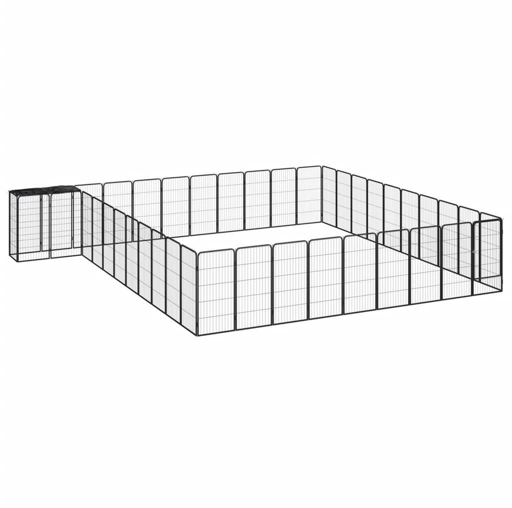 Shumee Ohrádka pre psov 42 panelov 100 × 50 cm čierna Ohrádka pre psa
