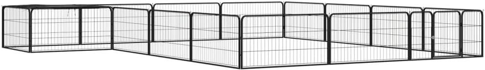 Shumee Ohrádka pre psov 16 panelov 100 × 50 cm čierna Ohrádka pre psa