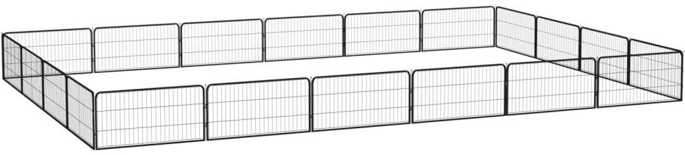 Shumee Ohrádka pre psov 20 panelov 100 × 50 cm čierna Ohrádka pre psa