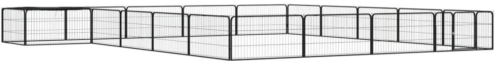 Shumee Ohrádka pre psov 20 panelov 100 × 50 cm čierna Ohrádka pre psa
