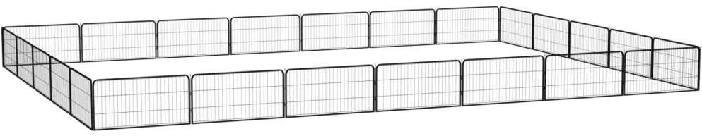 Shumee Ohrádka pre psov 24 panelov 100 × 50 cm čierna Ohrádka pre psa