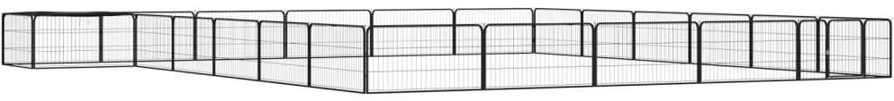 Shumee Ohrádka pre psov 24 panelov 100 × 50 cm čierna Ohrádka pre psa