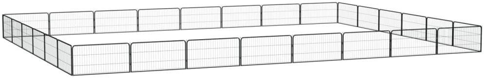Shumee Ohrádka pre psov 28 panelov 100 × 50 cm čierna Ohrádka pre psa