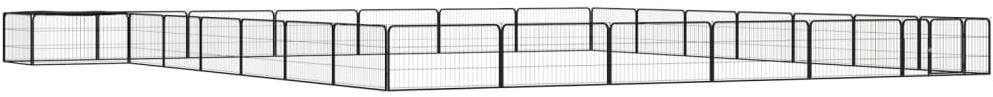 Shumee Ohrádka pre psov 28 panelov 100 × 50 cm čierna Ohrádka pre psa