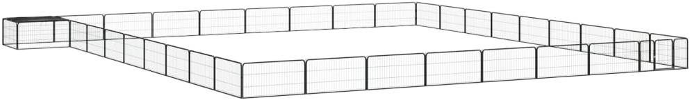 Shumee Ohrádka pre psov 36 panelov 100 × 50 cm čierna Ohrádka pre psa