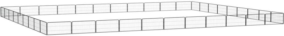 Shumee Ohrádka pre psov 40 panelov 100 × 50 cm čierna Ohrádka pre psa