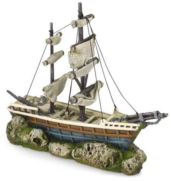 Ebi Boat with Sails 38 × 12,5 × 31,5 cm Dekorácia do akvária
