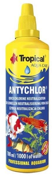 Tropical Antychlor 100 ml na 1000 l Starostlivosť o akváriovú vodu