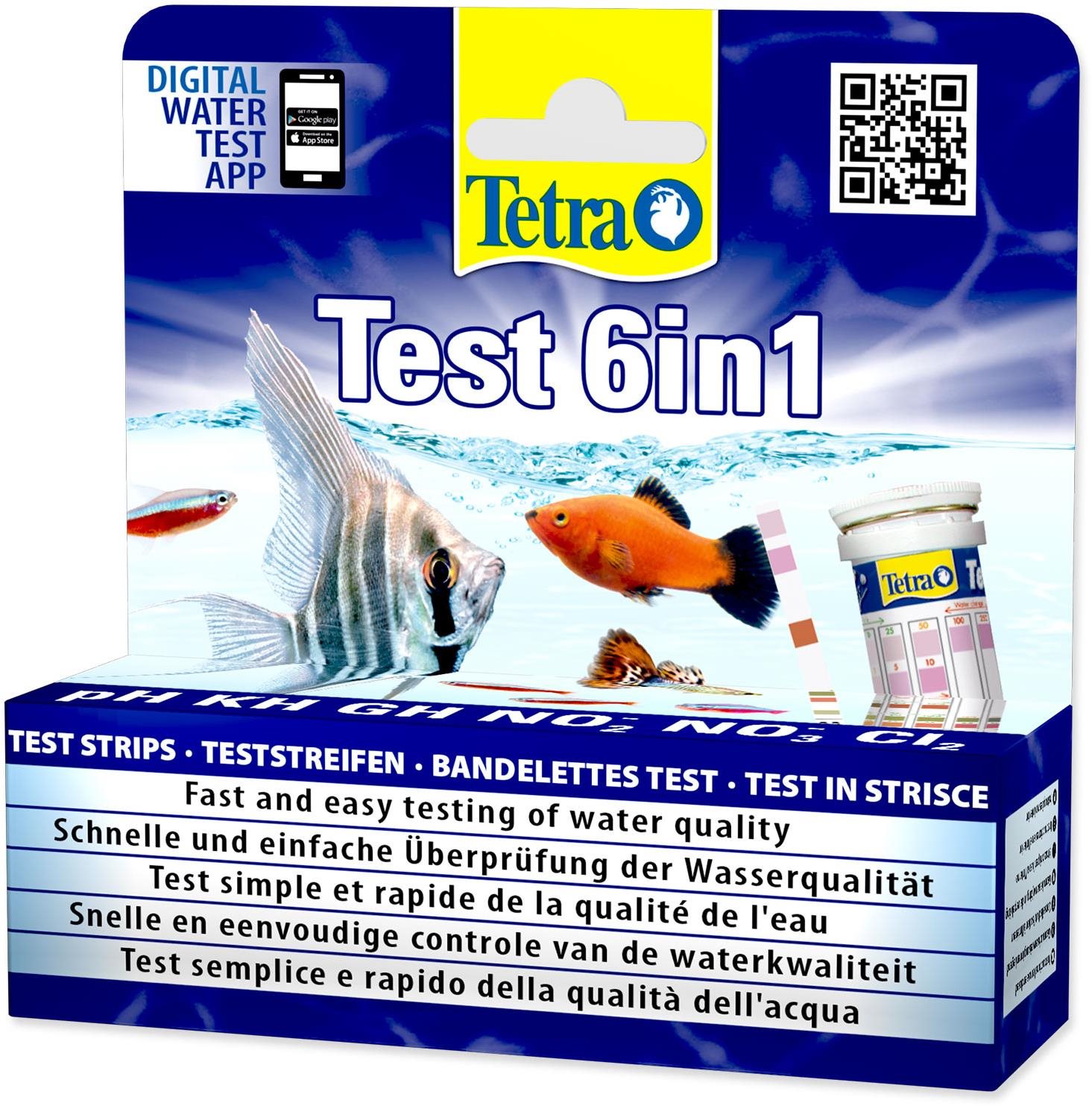 Tetra Test 6in1 25 ks Starostlivosť o akváriovú vodu