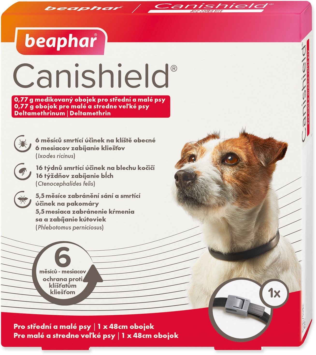 Beaphar Canishield pre malé a stredné psy 48 cm Antiparazitný obojok