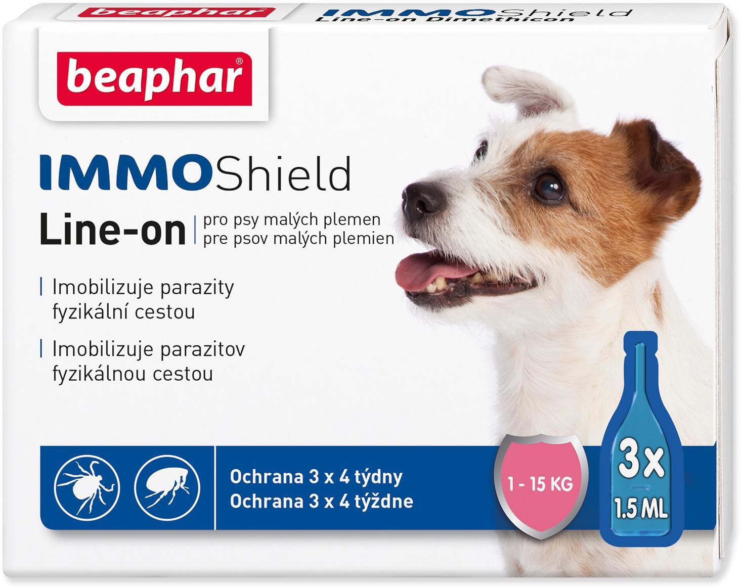 Beaphar Line-on IMMO Shield pre psy S Antiparazitná pipeta