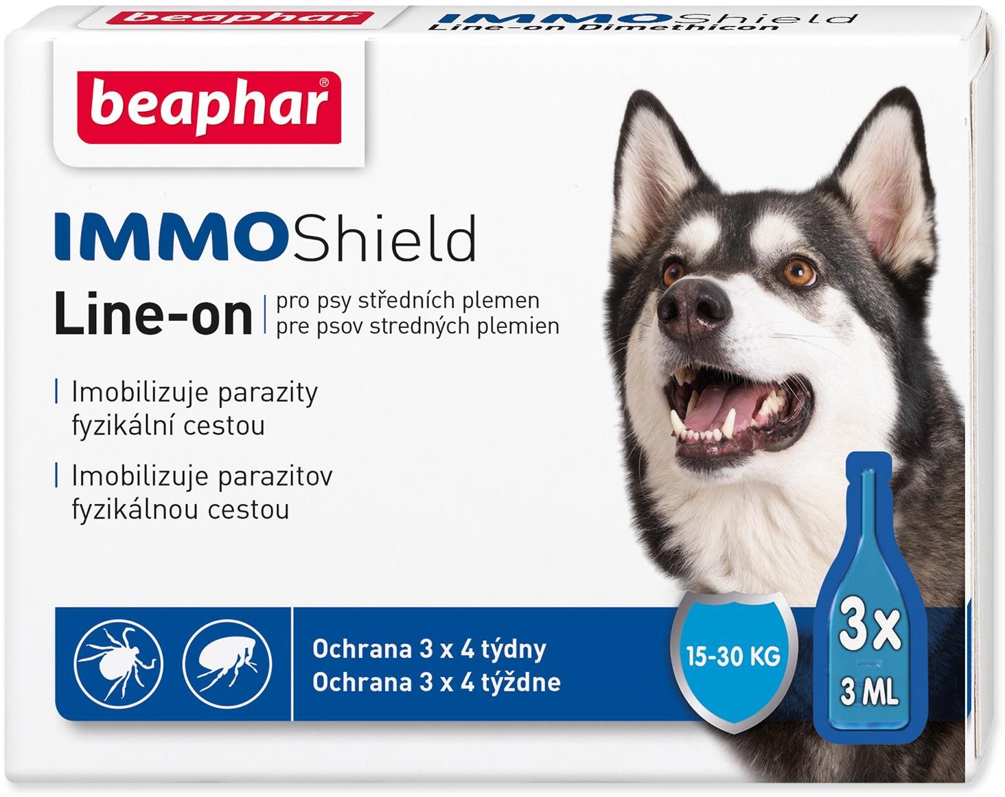 Beaphar Line-on IMMO Shield pre psov M Antiparazitná pipeta