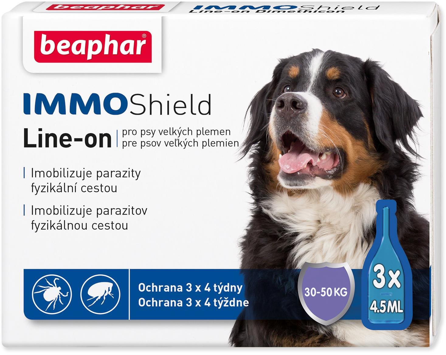 Beaphar Line-on IMMO Shield pre psov L Antiparazitná pipeta