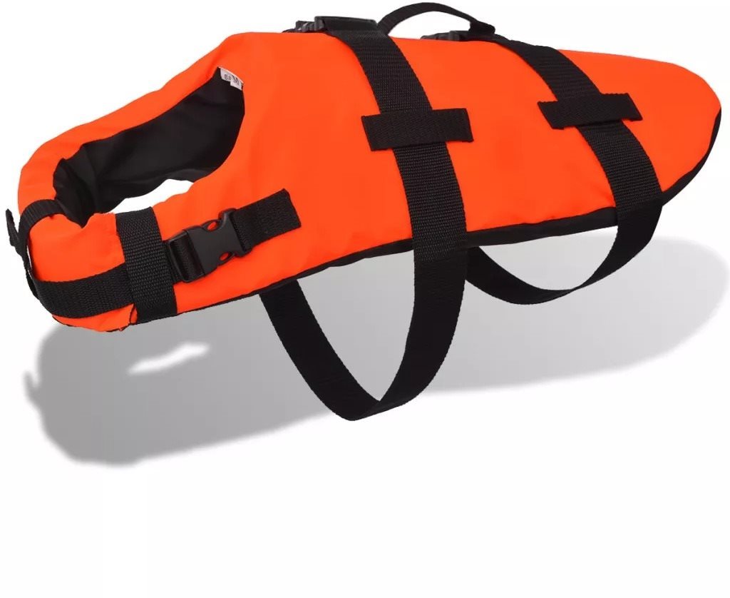 Shumee - Plávajúca záchranná vesta pre psa oranžová S Plávacia...