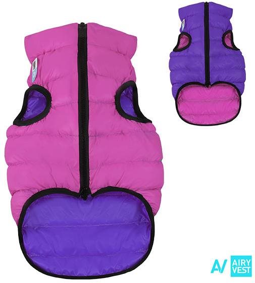 AiryVest bunda pre psov ružová/fialová L 55 Oblečenie pre psov