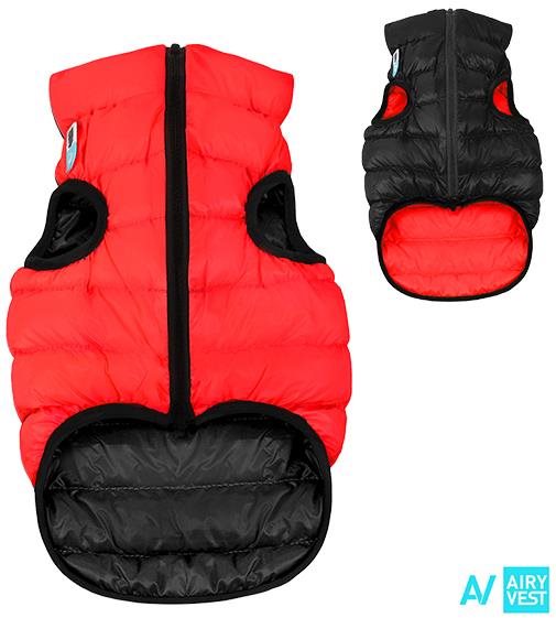 AiryVest bunda pre psov červená/čierna M 50 Oblečenie pre psov