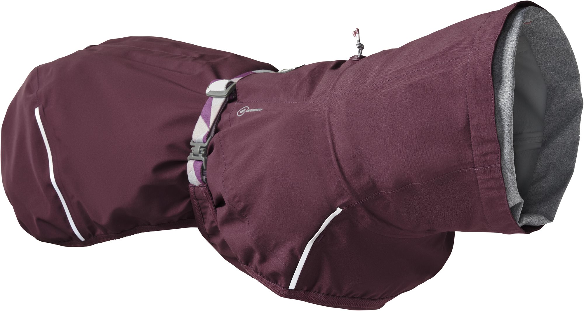 Hurtta Oblek Mudventure Coat ECO baklažánový 30 Pršiplášť pre psa