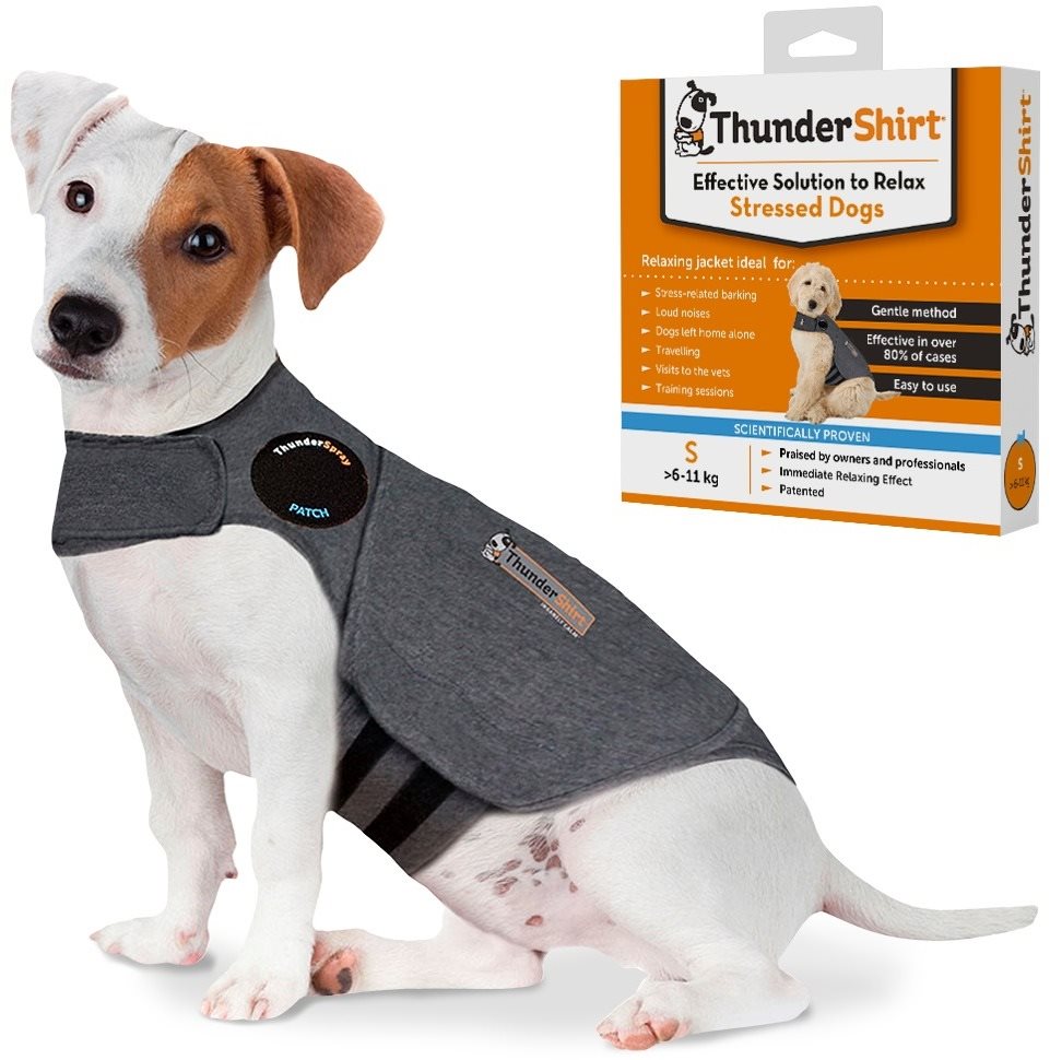 ThunderShirt Upokojujúca vesta pre psov sivá S Oblečenie pre psov