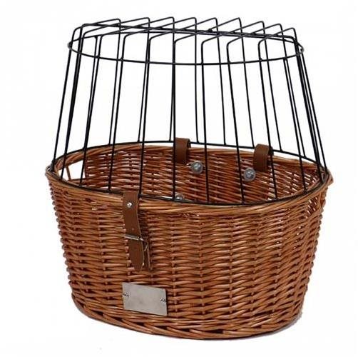 DUVO+ Prútený košík na bicykel s vankúšom 48 × 33 × 44 cm Prepravka...