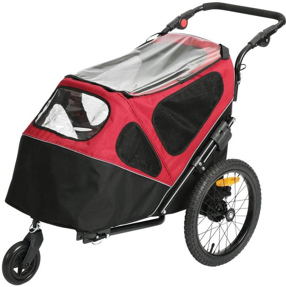 Duvo+ Príves na bicykel a bugina čierno-červená do 30 kg 123 × 62 ×...